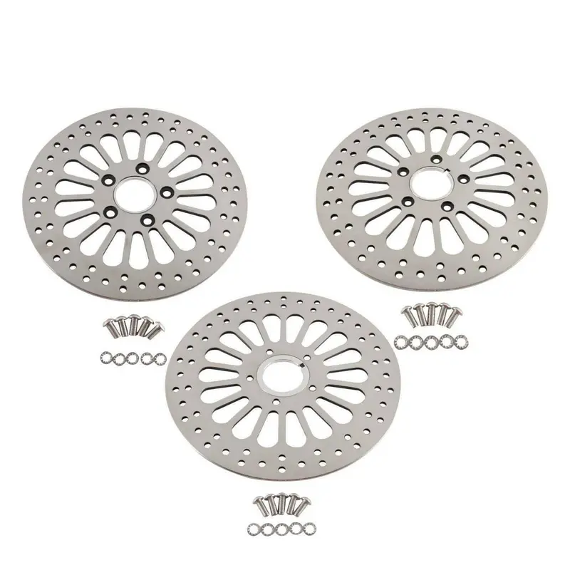 11.5" Brake Rotors 2Pcs Front & 1Pcs Rear Super Spoke Ss For Harley Touring Dyna 1