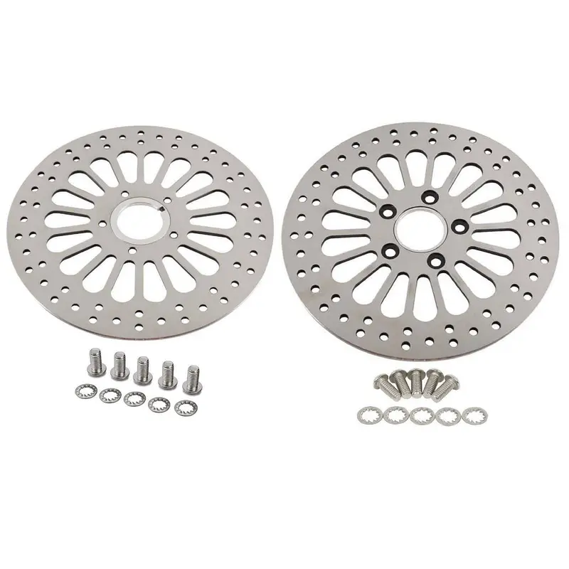 11.5" Front And Rear Brake Rotors Disc For Harley Touring Super Spoke Polished 1
