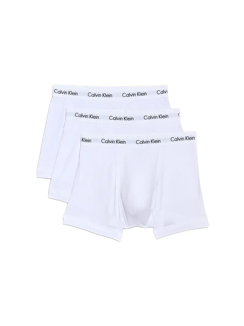 3 Pack Cotton Stretch Trunks White 1