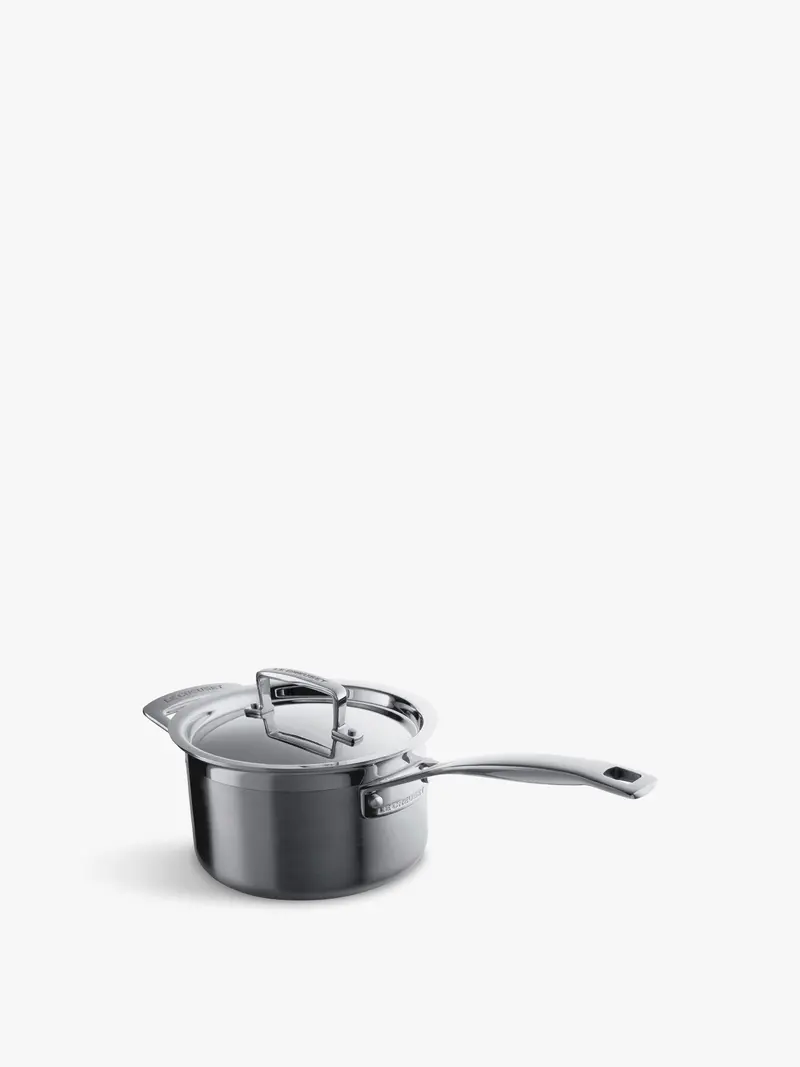 3-Ply Stainless Steel Saucepan With Lid Helper Handle 18Cm 1