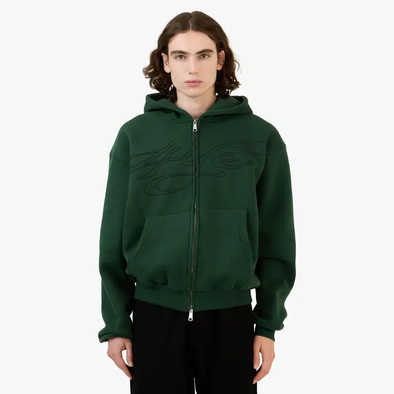 4Ye Signature Zip Hoodie Forrest Green / Black 1