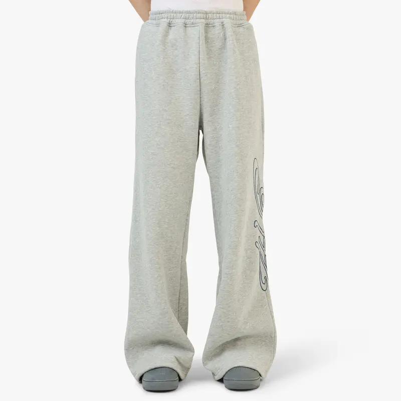 4Ye Signature Zip Wide Pant Light Heather Grey 1