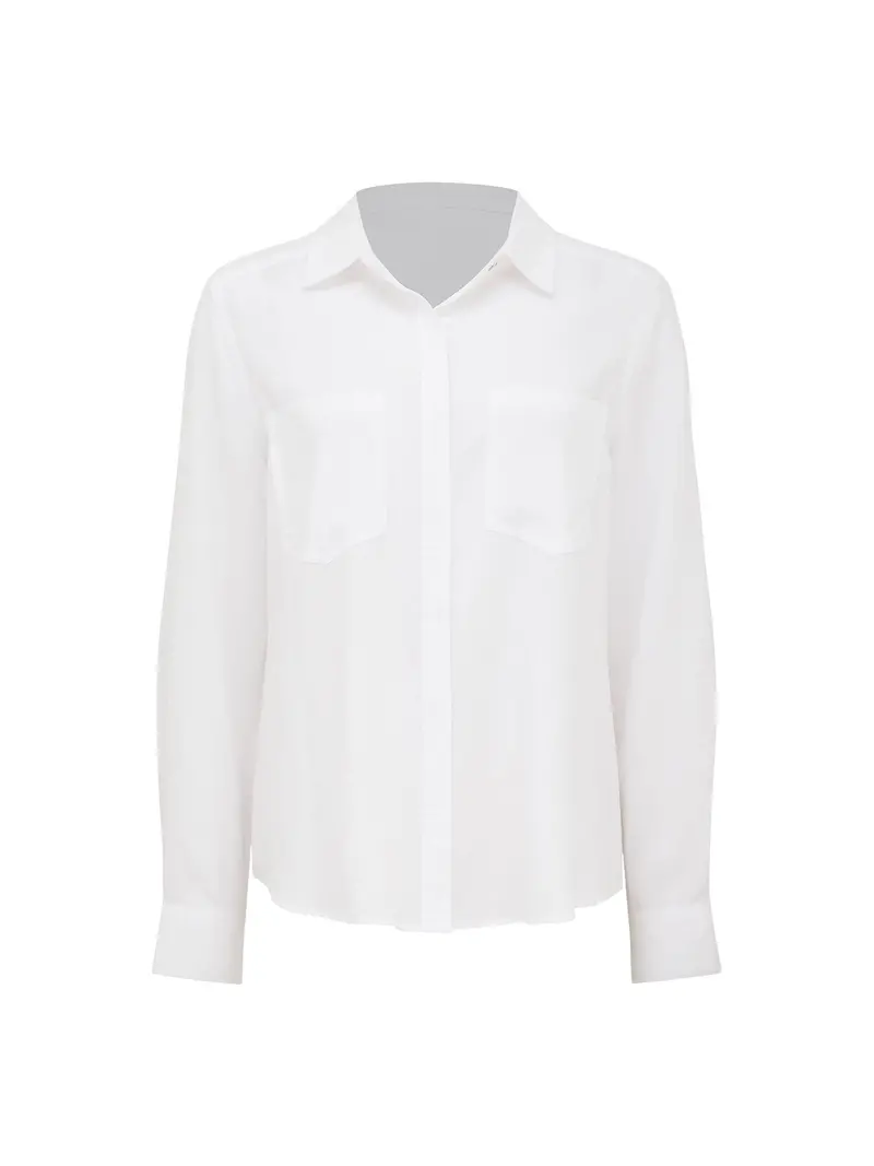 Abigail Long Sleevess Denim Blouse 1