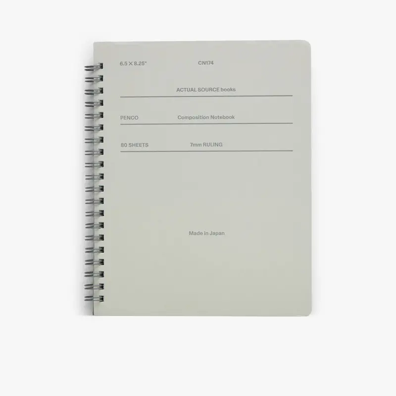 Actual Source + Penco Zz410 Coil Notebook - Large Grey / Silver 1