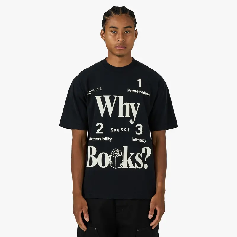 Actual Source Why Books T-Shirt Black 1