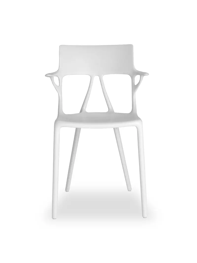 Ai Recycled Open Back Dining Chair White 1