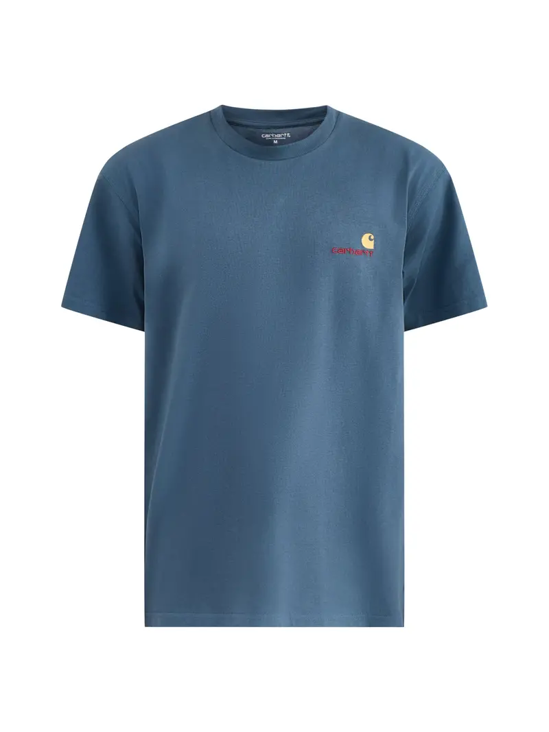 American Script Short Sleeve T-Shirt Blue 1