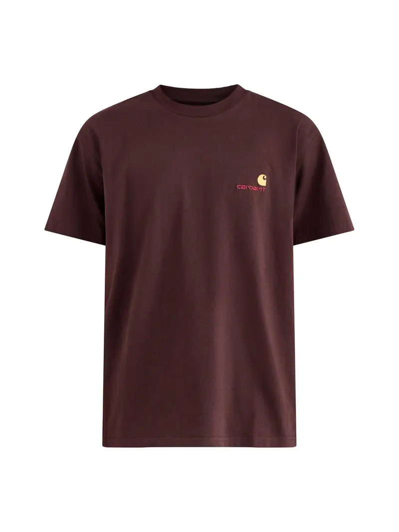 American Script Short Sleeve T-Shirt Brown 1