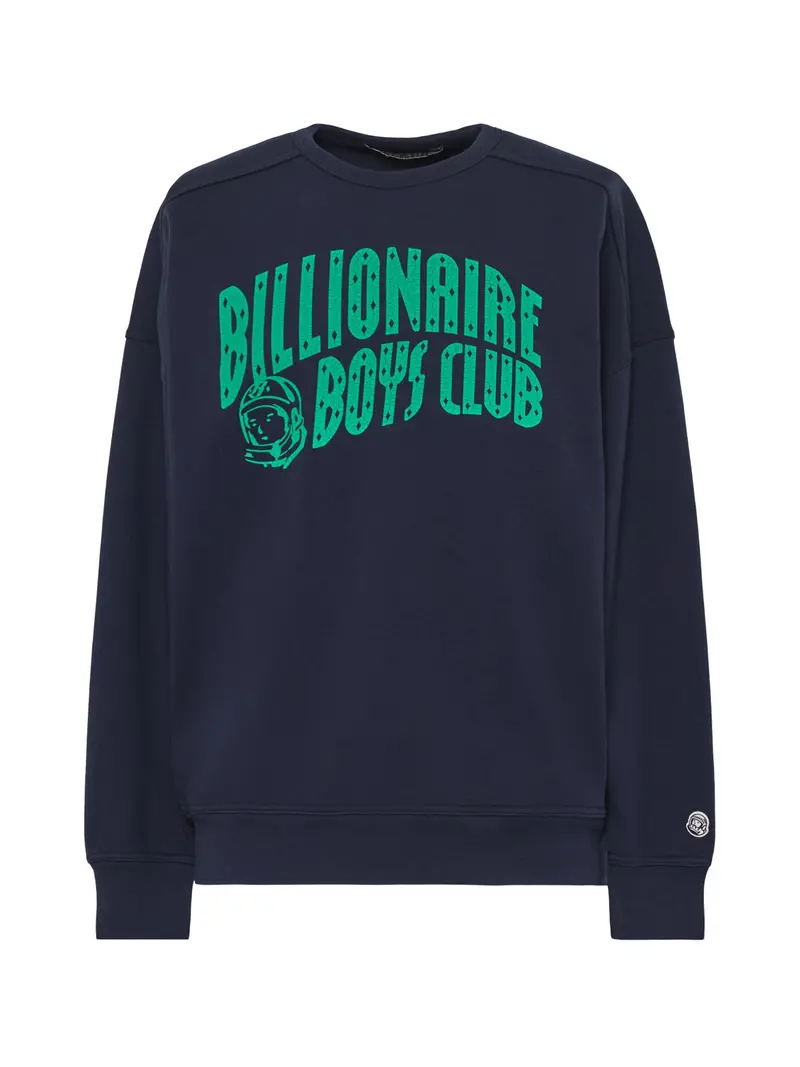 Arch Logo Oversized Crewneck Navy 1