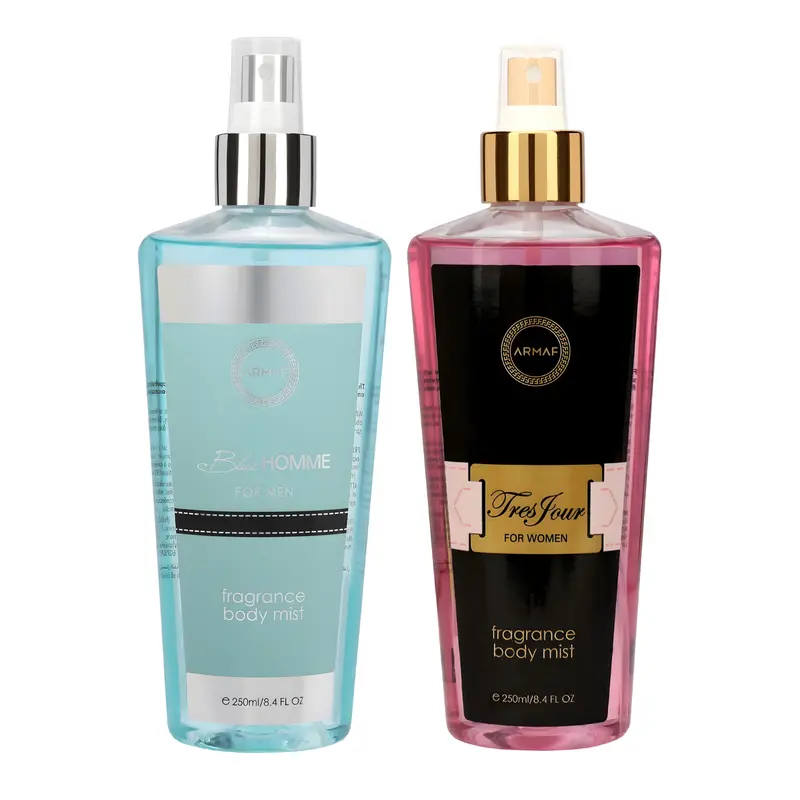 Armaf Blue Homme & Tres Jour Fragrance Body Mist For Men & Women - 250Ml Each (Pack Of 2) 1