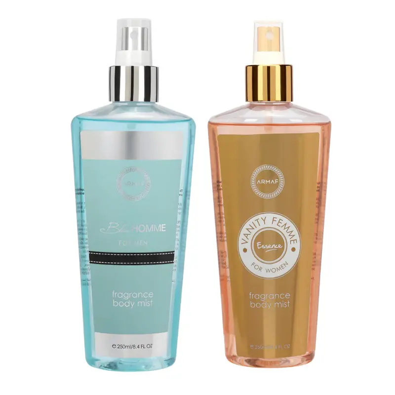 Armaf Blue Homme & Vanity Femme Essence Fragrance Body Mist For Men & Women - 250Ml Each (Pack Of 2) 1