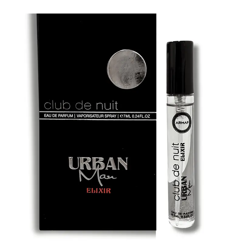 Armaf Club De Nuit Urban Man Elixir Eau De Parfum (Edp) 7Ml - Woody Oriental Long-Lasting Fragrance For Men - Trial Pack 1