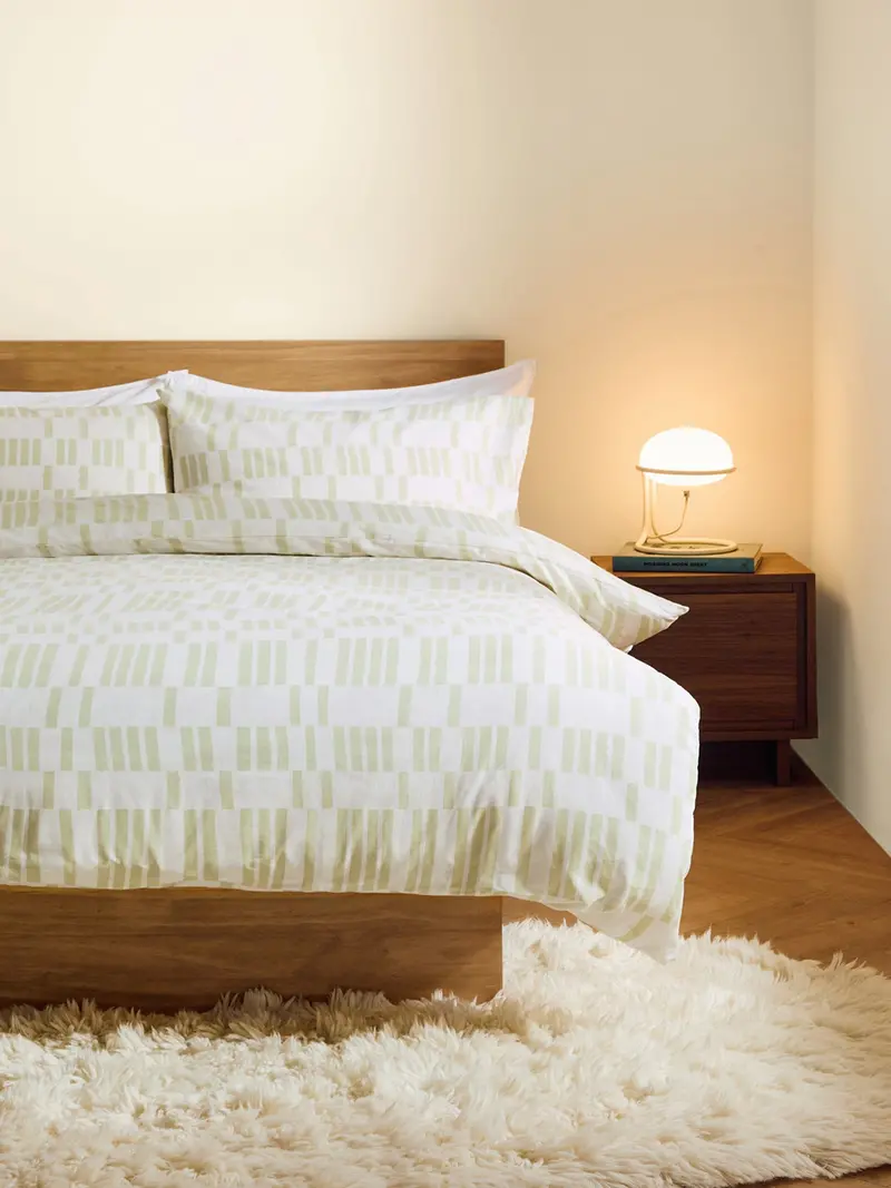 Avery Geo Duvet Set Green 1