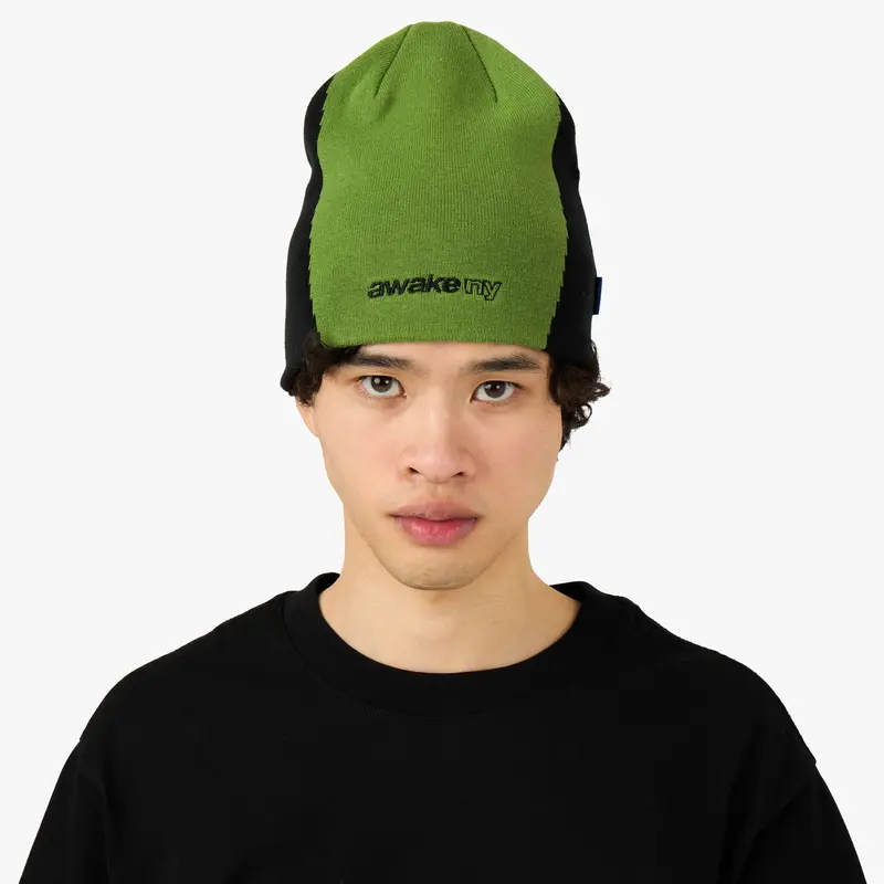 Awake Ny Panel Beanie Green 1