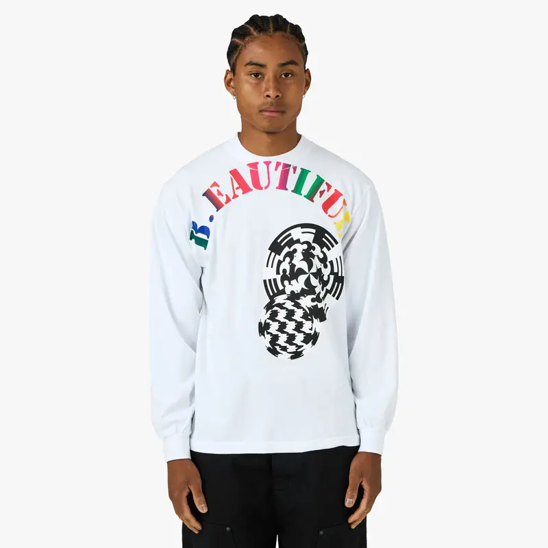 B.Eautiful Silhouette Long-Sleeve T-Shirt White 1