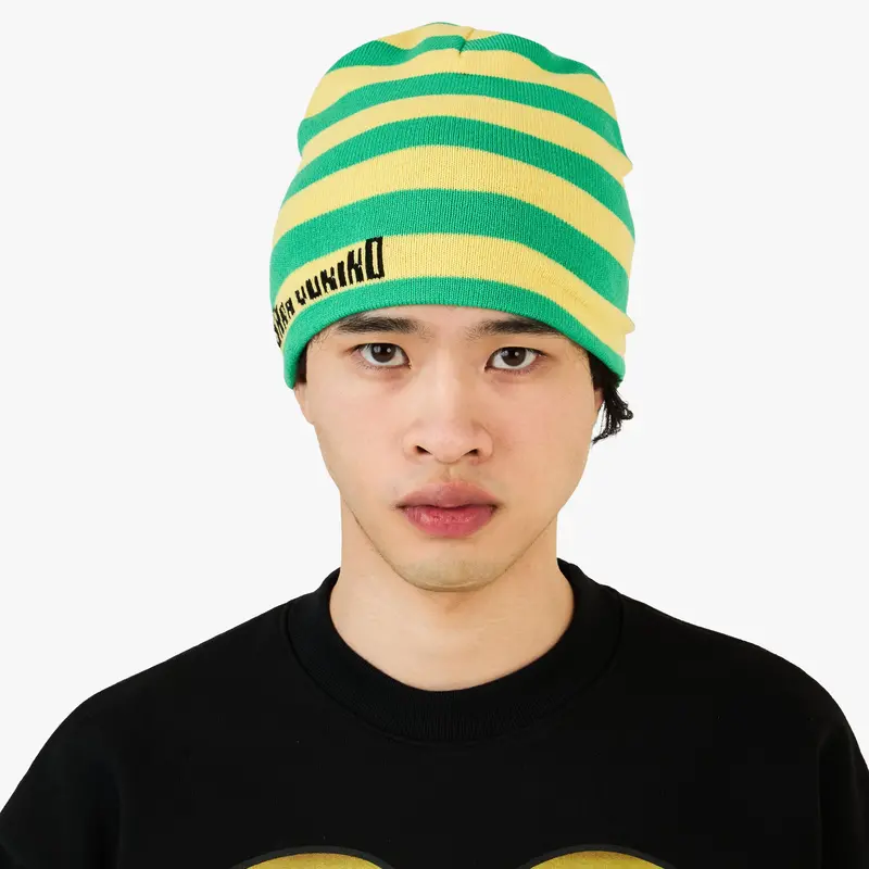 B.Eautiful X Sara Yukiko B.E Bad Beanie Green / Yellow 1
