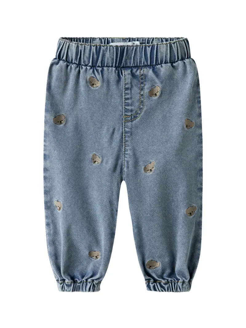 Baby Baggy Embroidered Jeans Blue 1