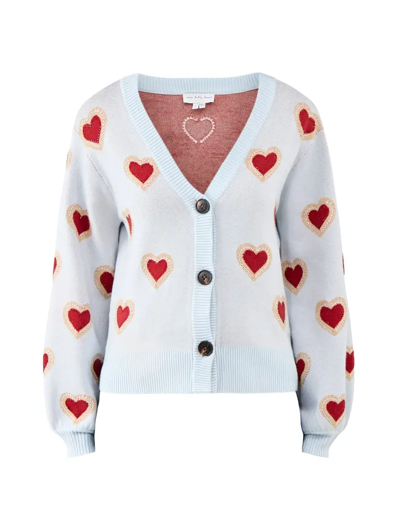 Baby Blue Heart Cardigan Blue 1