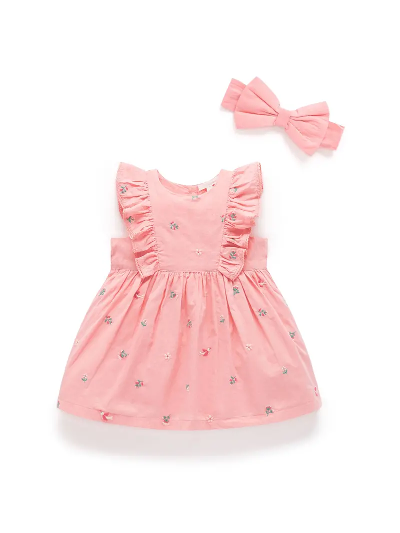 Baby Broderie Dress And Headband 1