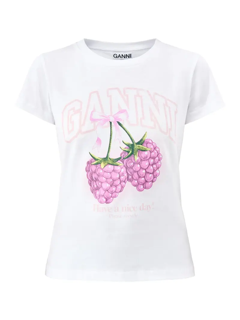 Baby Fit T Shirt Raspberry White 1