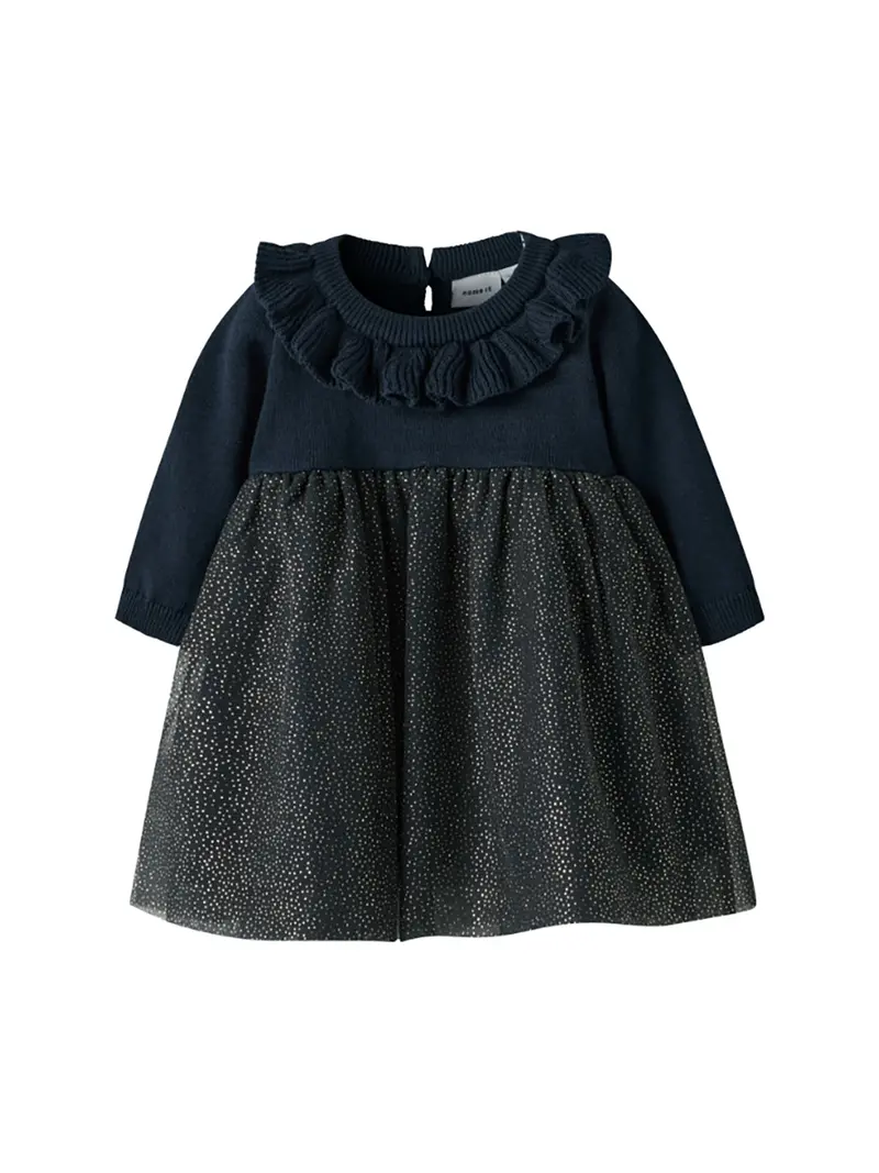 Baby Frolia Knit Dress Navy Blazer 1