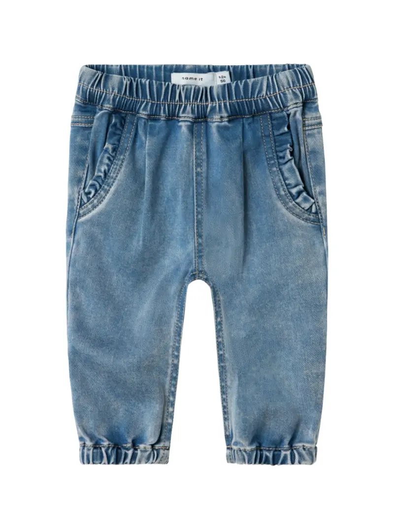 Baby Rose Frill Jeans Blue 1