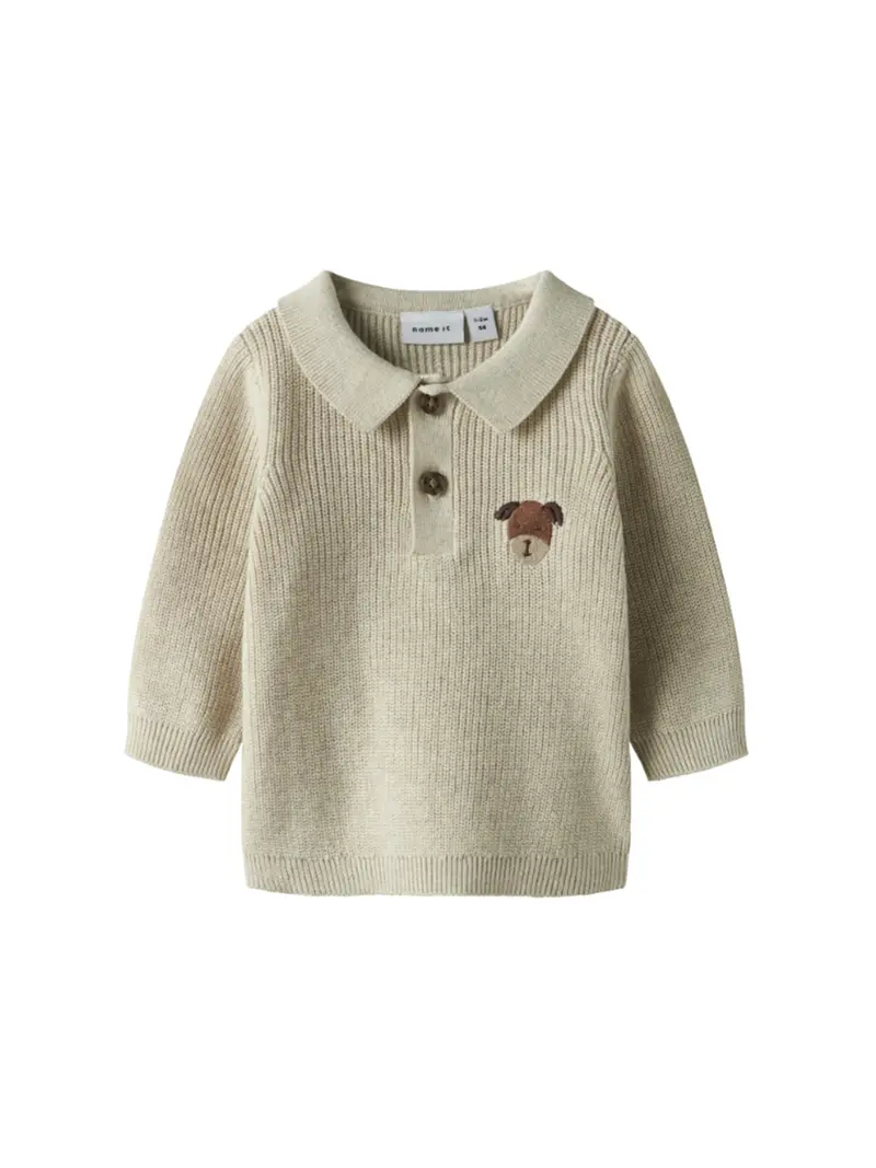 Baby Tant Knit Polo Beige 1