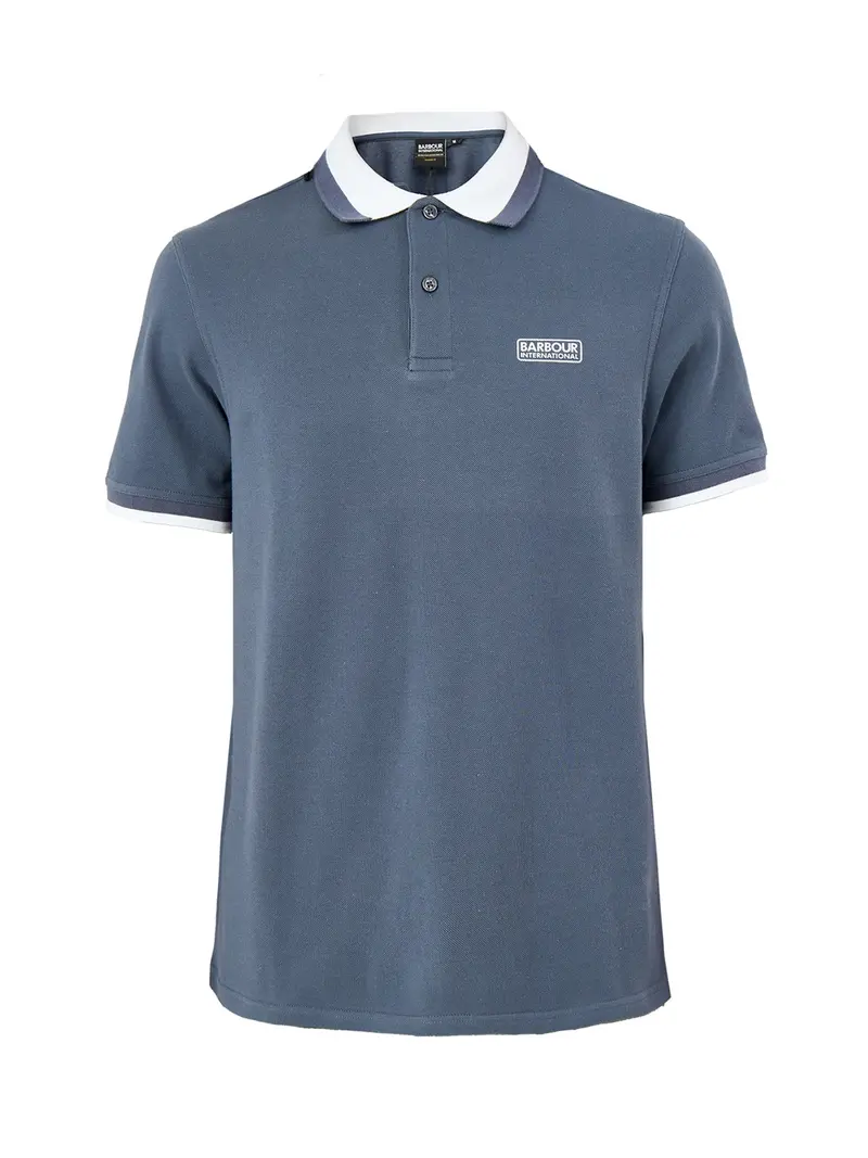 Barbour International Amped Cotton Polo Shirt Grey 1
