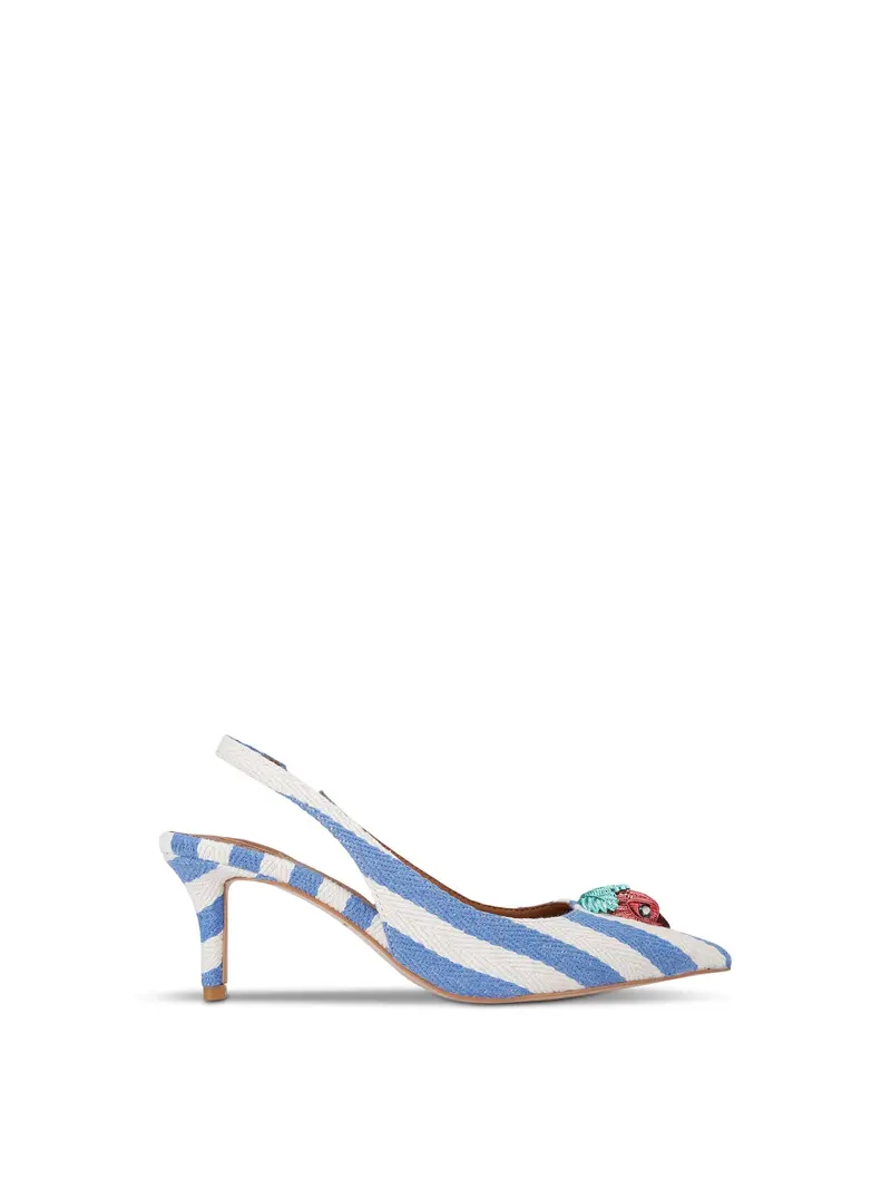 Belgravia Slingback Heels White 1