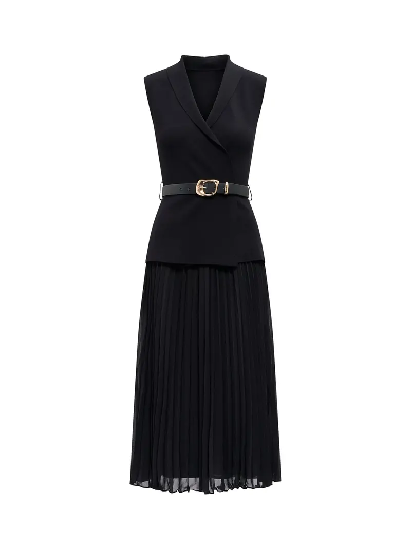Bianca Knitted Midi Dress Black 1
