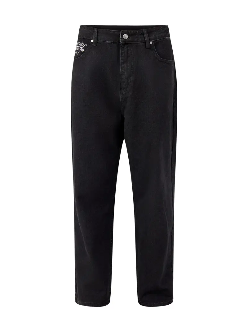 Black Widow Baggy Denim Trousers Black 1
