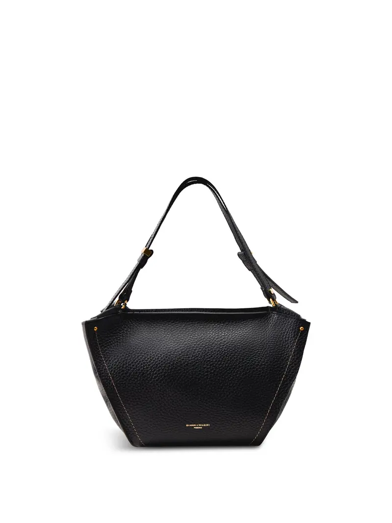 Bloom Structured Leather Tote Bag Black 1