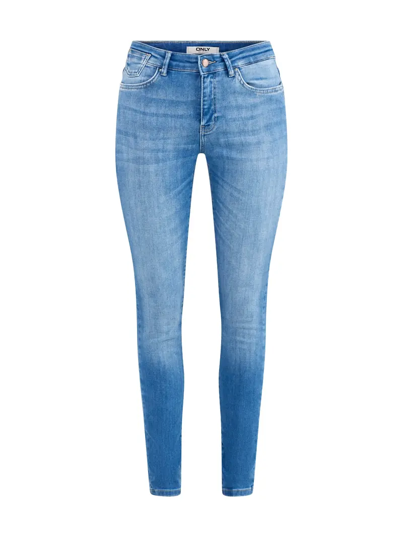 Blush Icon Coin Mid Rise Skinny Jeans Medium Blue 1