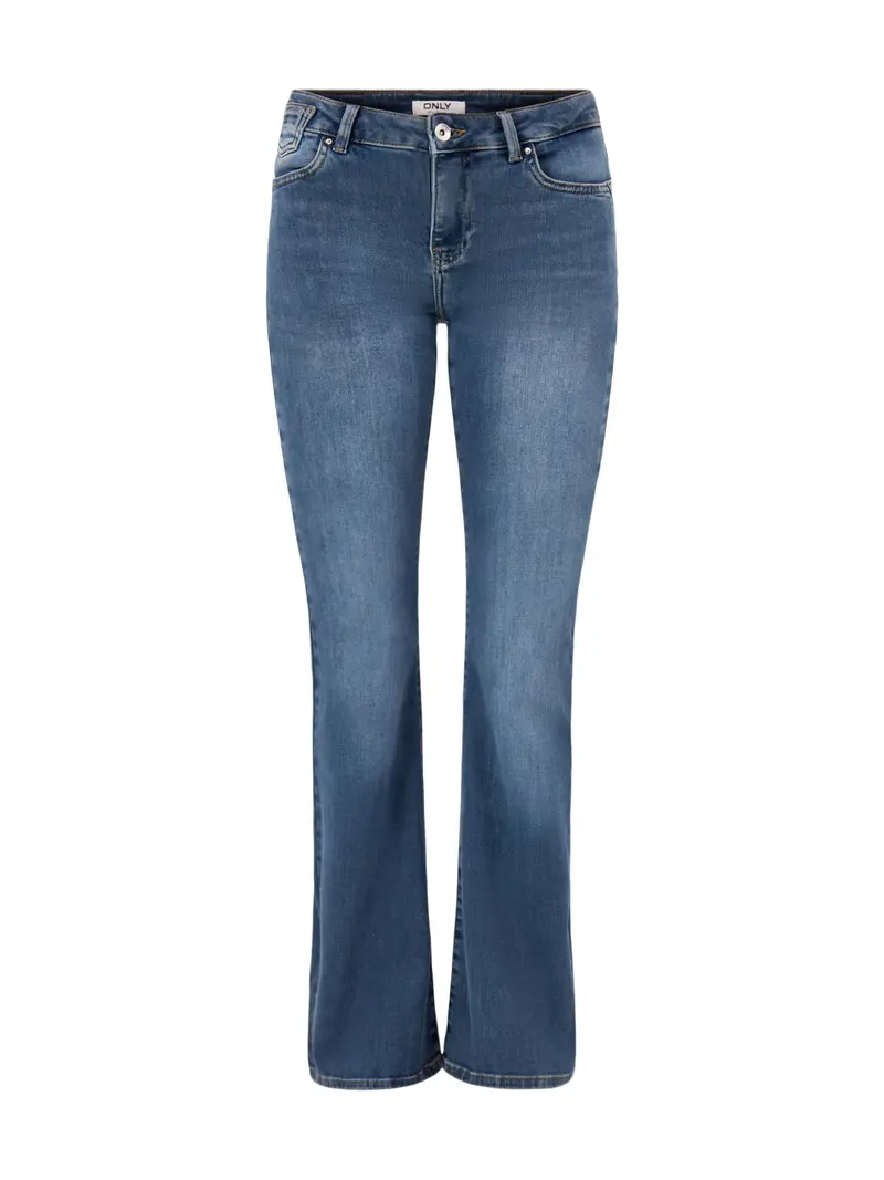 Blush Icon Coin Mid Waist Flare Jeans 32 Inch Blue Black 1