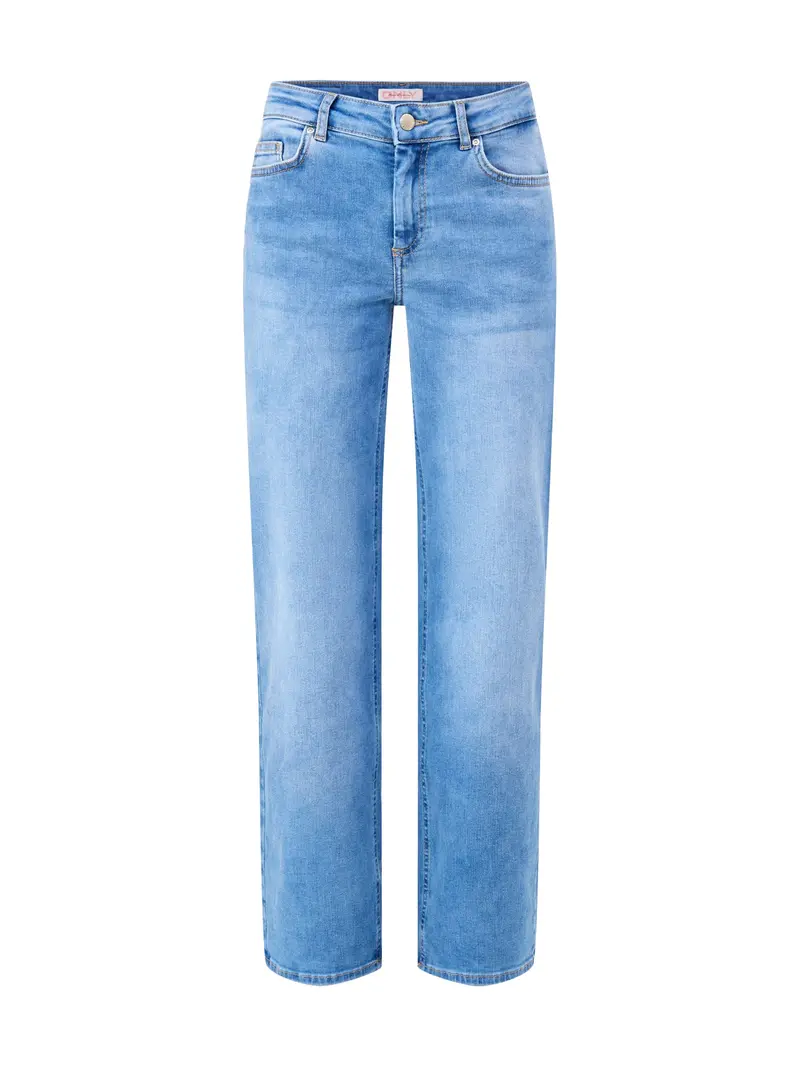 Blush Mid Waist Straight Jeans Blue 1
