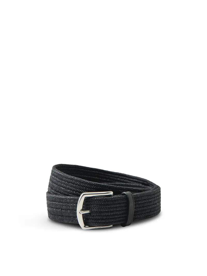Braid Stretch Casual Belt Black 1