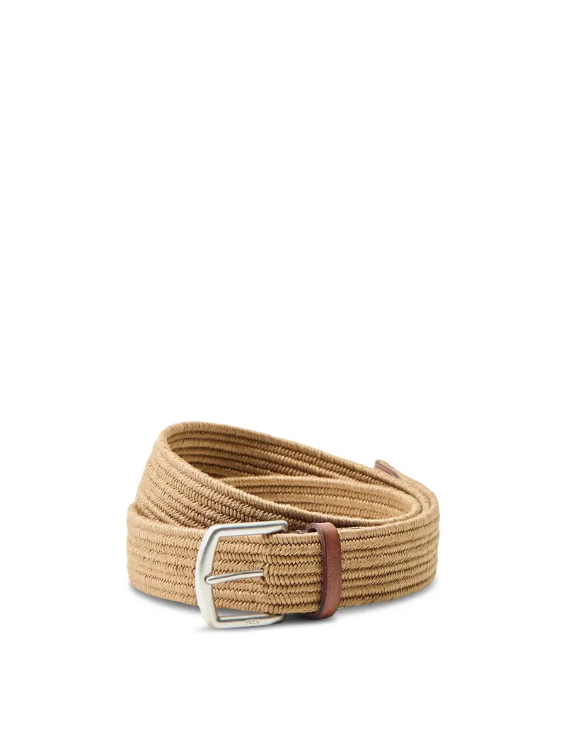 Braid Stretch Casual Belt Brown 1