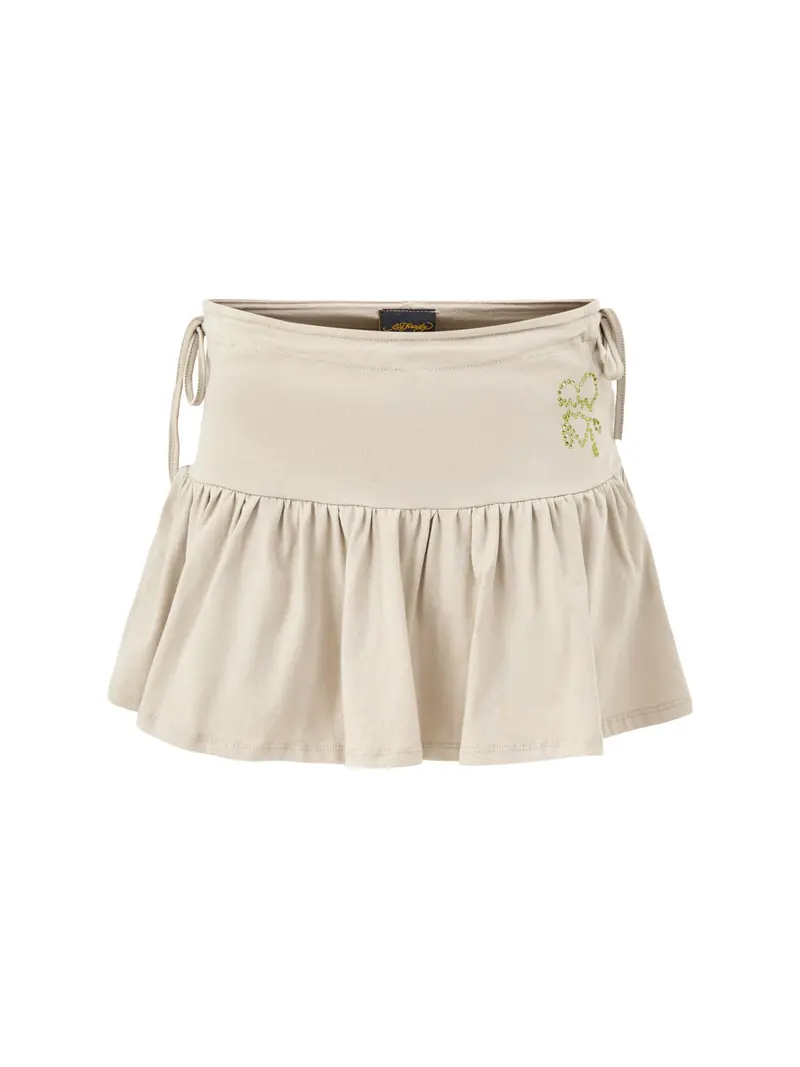 Broken Hearts Ruffle Mini Skort Green 1