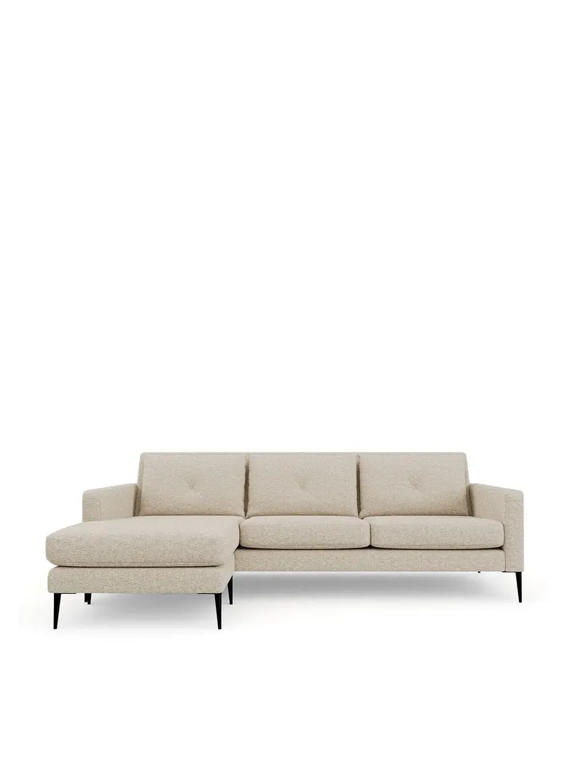 Brunel Tessuta Oatmeal Large Corner Chaise Sofa 1