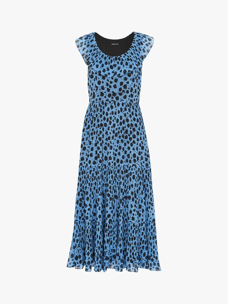 Brushed Dalmatian Plisse Dress 1
