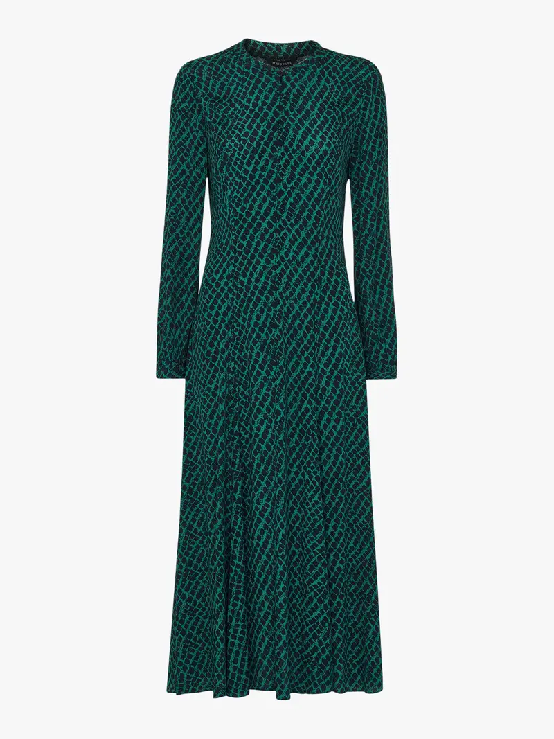 Brushed Geo Print Midi Dress 1