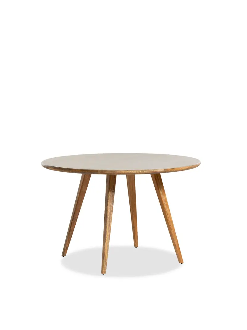 Burlington Mango Wood Round Dining Table Seats 4 1