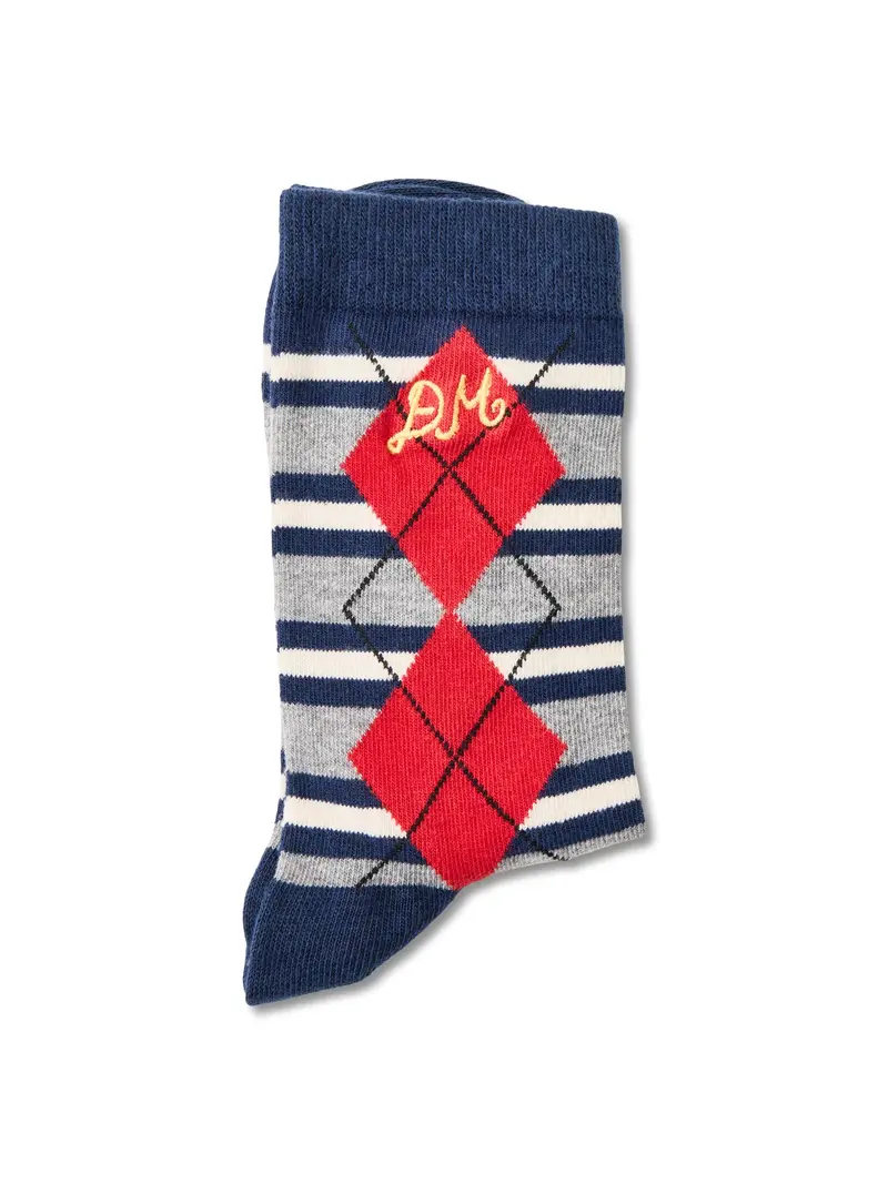 Calf Length Socks Argyle Multi 1