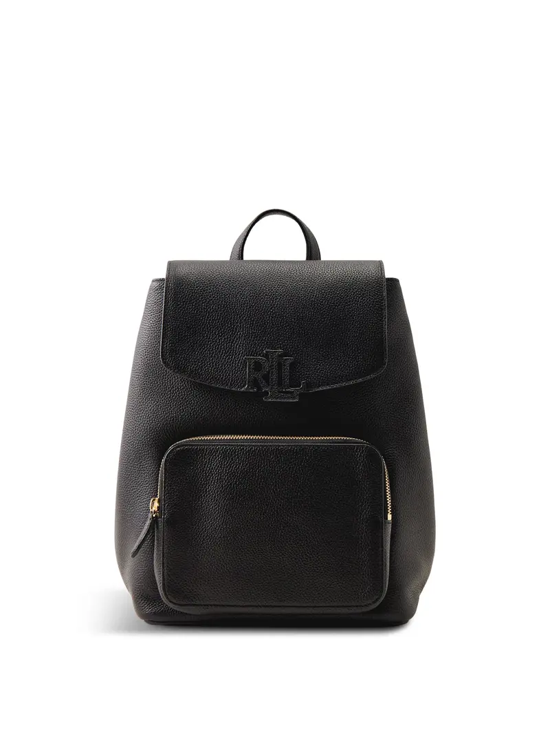 Cameryn Medium Leather Backpack Black 1