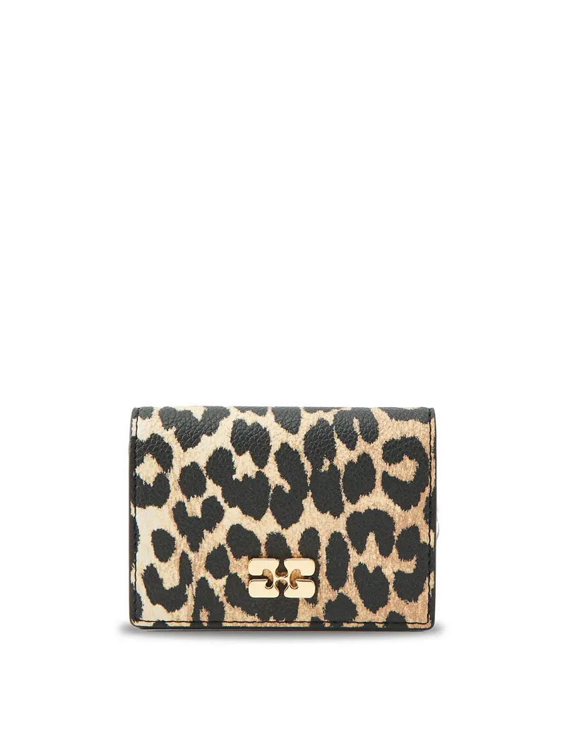 Card Holder With Flap Print Black 1