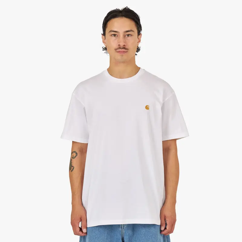 Carhartt Wip Chase T-Shirt White / Gold 1
