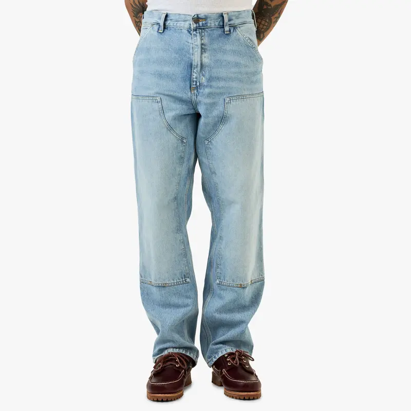 Carhartt Wip Double Knee Pant Blue / Heavy Bleached 1