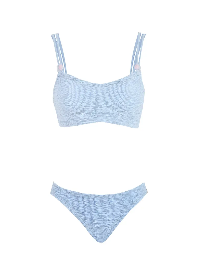 Cassie Bikini Metallic Ice Blue 1
