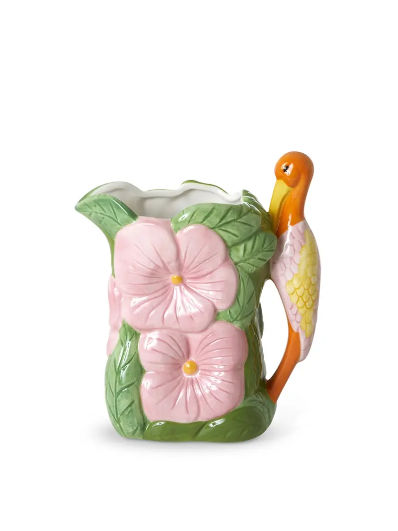 Ceramic Flower-Shaped Vase Green 1