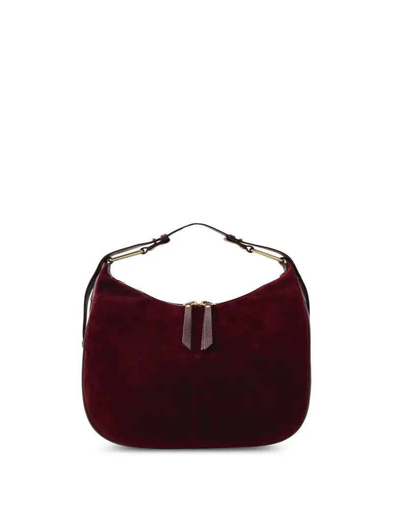 Charlie Suede Bag Burgundy 1